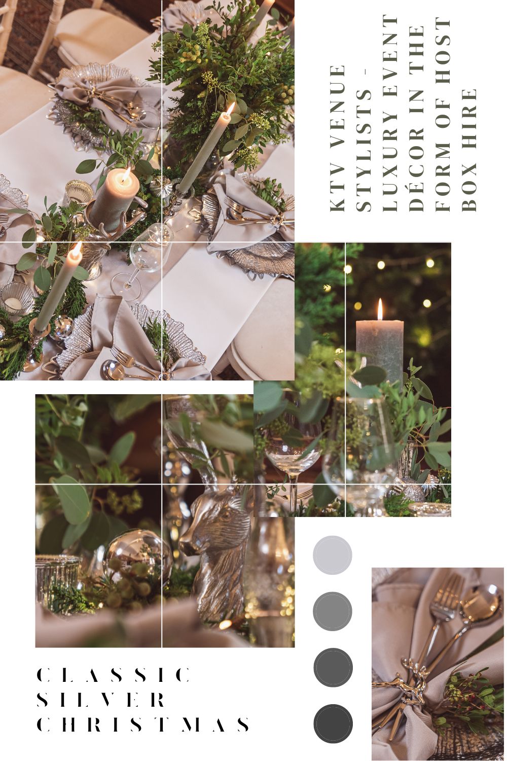 Classic Silver Christmas Tablescaping